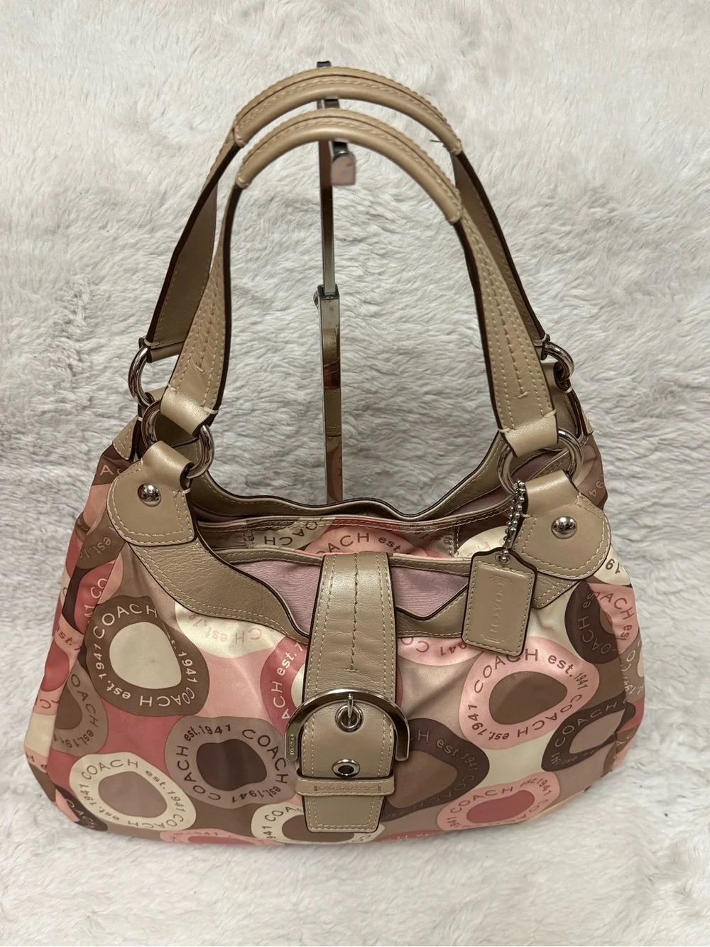 Coach Soho Optic Print  “Snaphead” Sateen Hobo